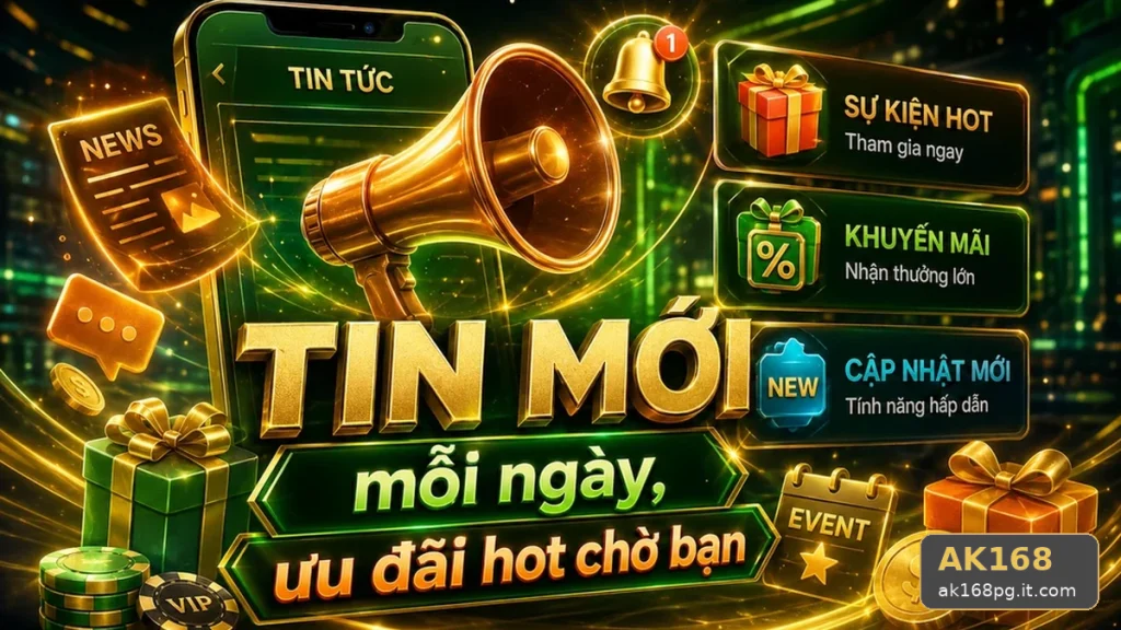 Hướng Dẫn AK168 Tại ak168pg.it.com: Giải Thích Biểu Tượng, Tính Năng Và Quy Trình Đọc Tin Mới, Ưu Đãi Cùng Điều Kiện Khuyến Mãi