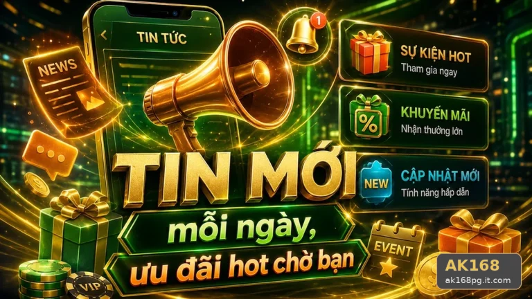 Hướng Dẫn AK168 Tại ak168pg.it.com: Giải Thích Biểu Tượng, Tính Năng Và Quy Trình Đọc Tin Mới, Ưu Đãi Cùng Điều Kiện Khuyến Mãi