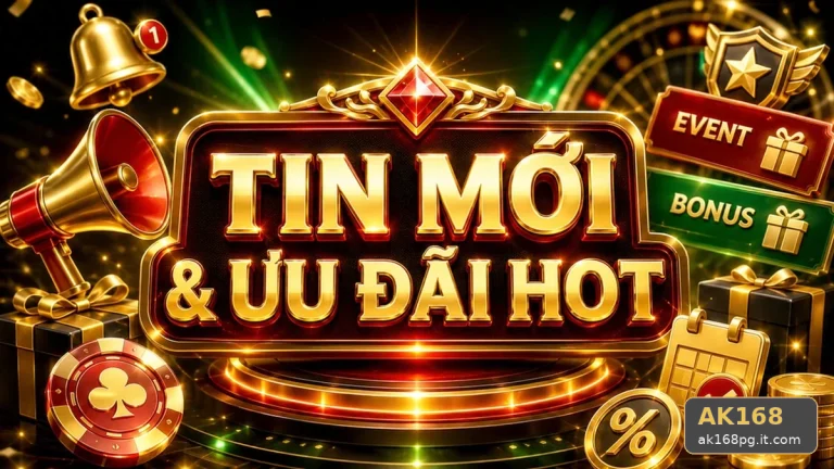 Hướng Dẫn Người Mới Kiểm Tra Giao Diện Và Thông Tin Khuyến Mãi AK168 Chi Tiết Tại ak168pg.it.com